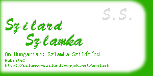 szilard szlamka business card